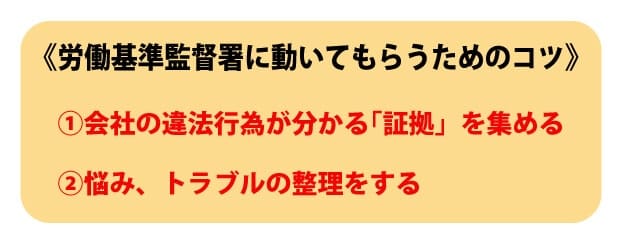 労働基準監督署に相談する場合のコツ